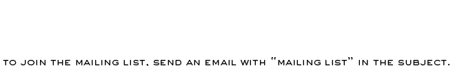 Join J. Rothman Design's mailing list.